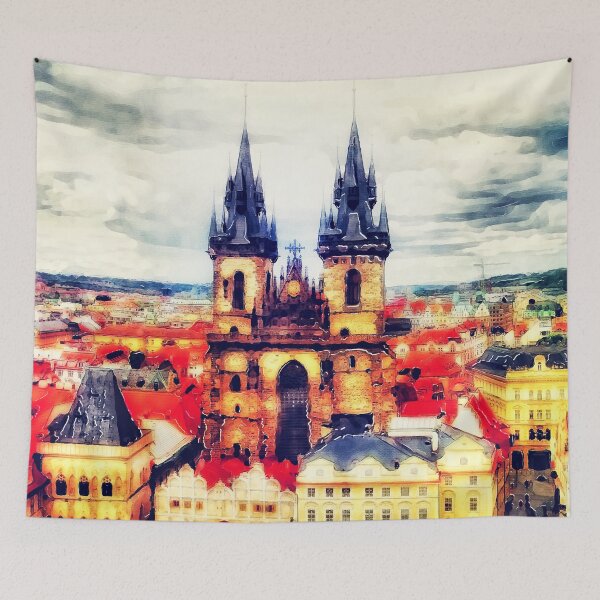 Item preview, Prague Church Of Our Lady Before Tyn watercolor designed and sold by JBJart.