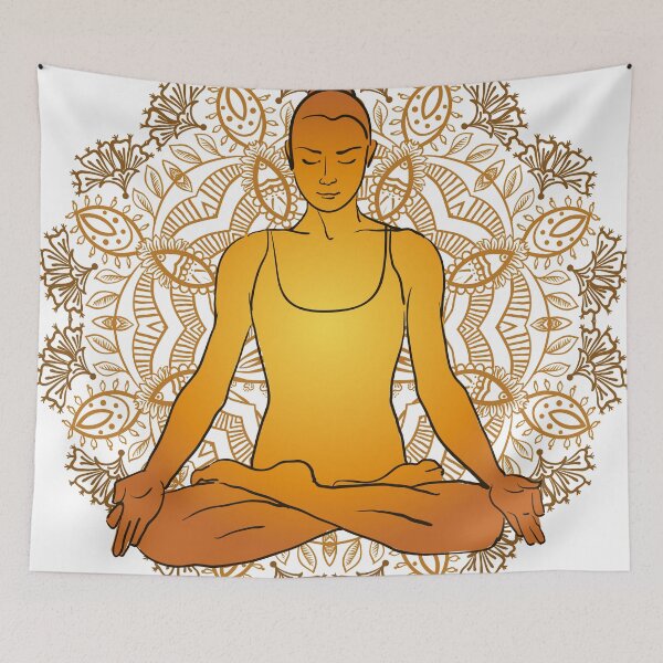 Item preview, beautiful woman doing yoga meditation designed and sold by Olga Berlet.