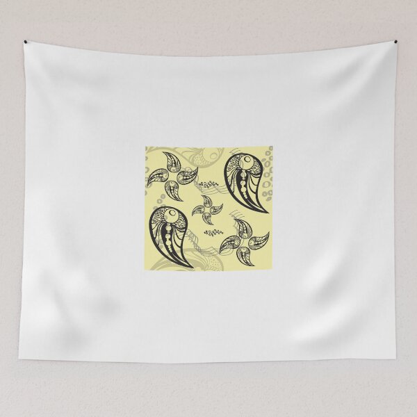 Item preview, Yellow Flower Tattoo Paisley designed and sold by paislee.