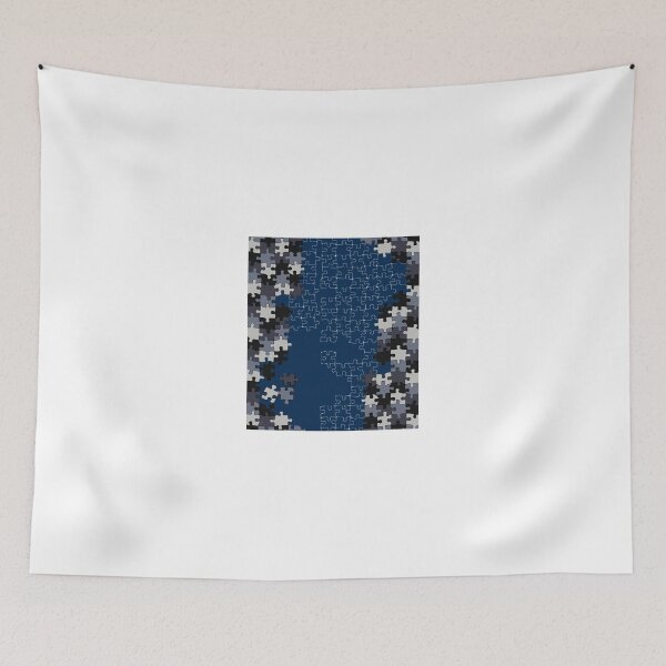 Item preview, Jigsaw puzzle pieces BLUE designed and sold by redblamer.