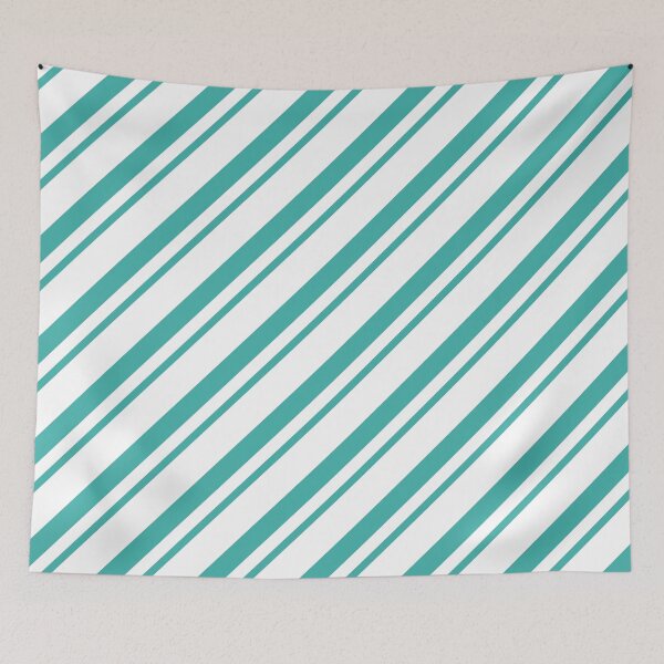 Item preview, Teal Thin Diagonal Stripes designed and sold by ImageNugget.