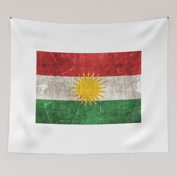 Item preview, Vintage Aged and Scratched Kurdish Flag designed and sold by JeffBartels.