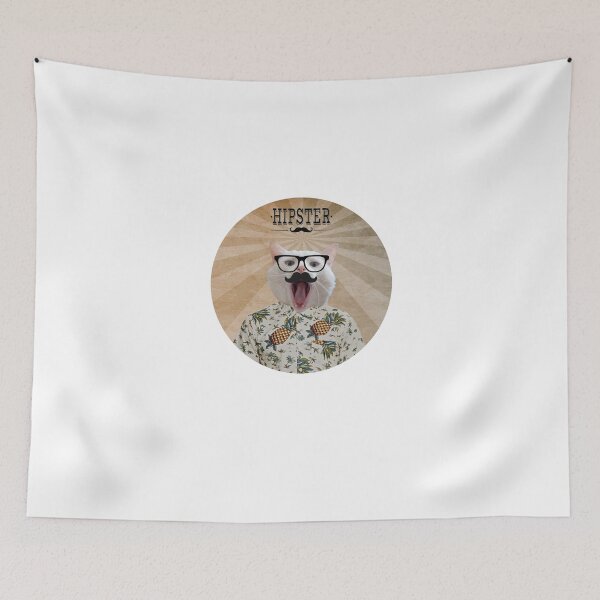 Item preview, Hipster Cat designed and sold by momos.