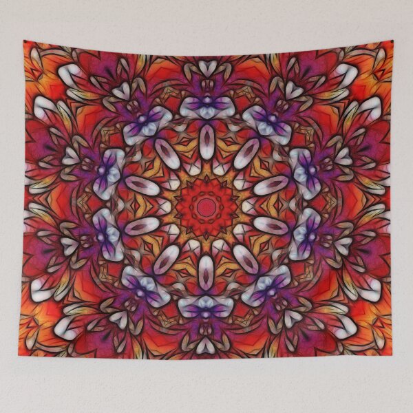 Item preview, Orange Flower Petals Kaleidoscope 125 designed and sold by bloomingvine.