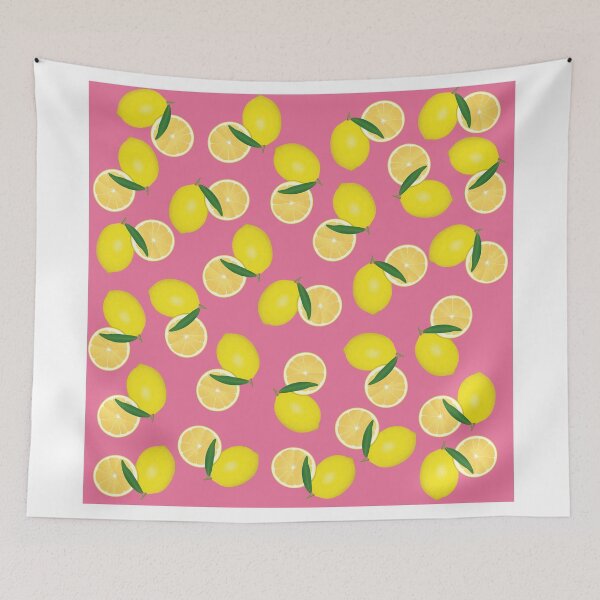 Item preview, Summer Fruity Yellow Lemons on Pink designed and sold by Blkstrawberry.