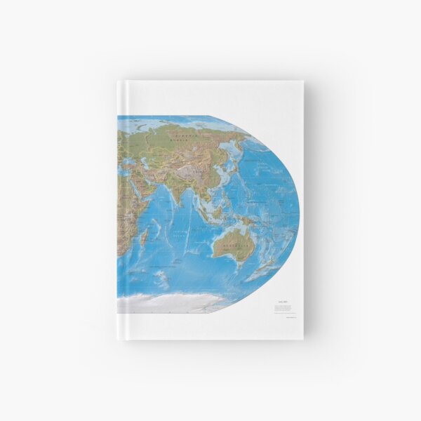 #Physical #Map of the #World 2003 Hardcover Journal