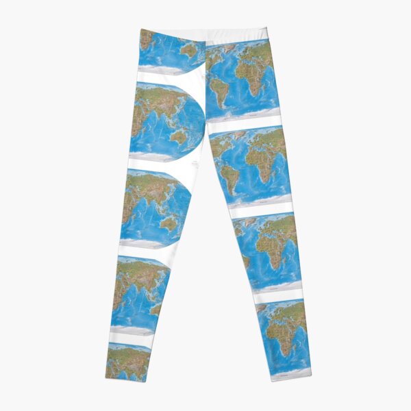 #Physical #Map of the #World 2003 Leggings