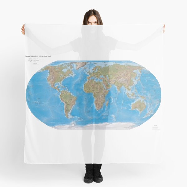 #Physical #Map of the #World 2003 Scarf