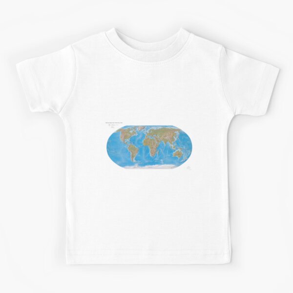 #Physical #Map of the #World 2003 Kids T-Shirt