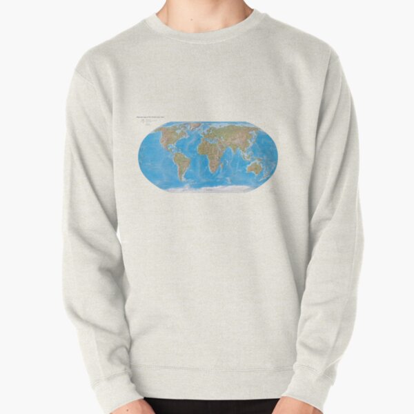 #Physical #Map of the #World 2003 Pullover Sweatshirt