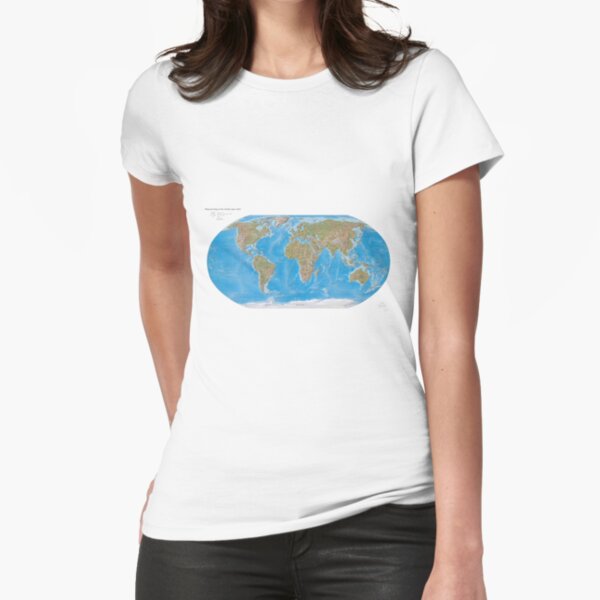 #Physical #Map of the #World 2003 Fitted T-Shirt