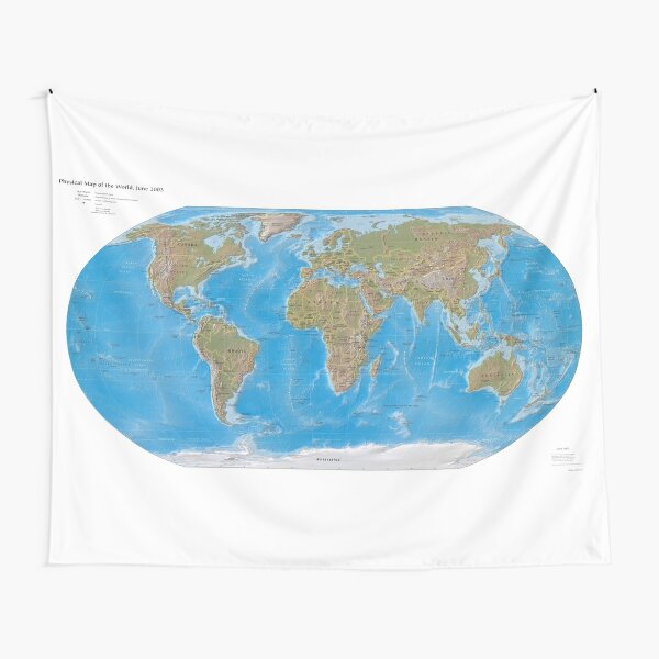 #Physical #Map of the #World 2003 Tapestry