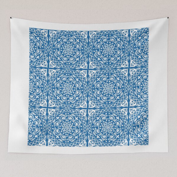 Item preview, Delft Blue and White Medallion Pattern designed and sold by Greenbaby.