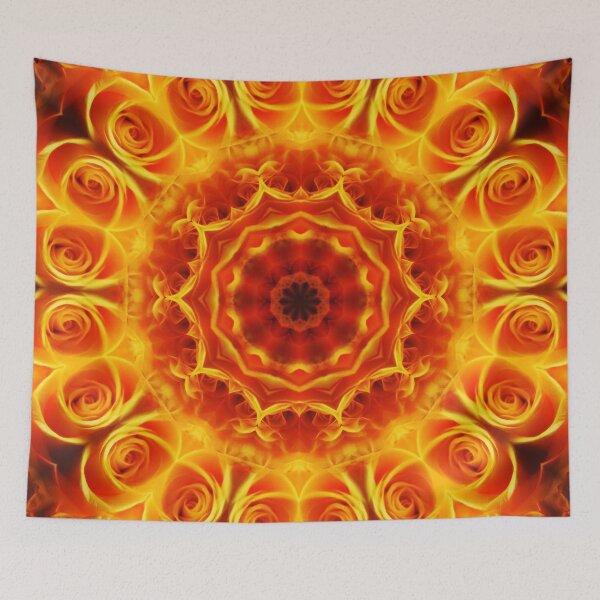 Item preview, Orange Roses Kaleidoscope 117 designed and sold by bloomingvine.