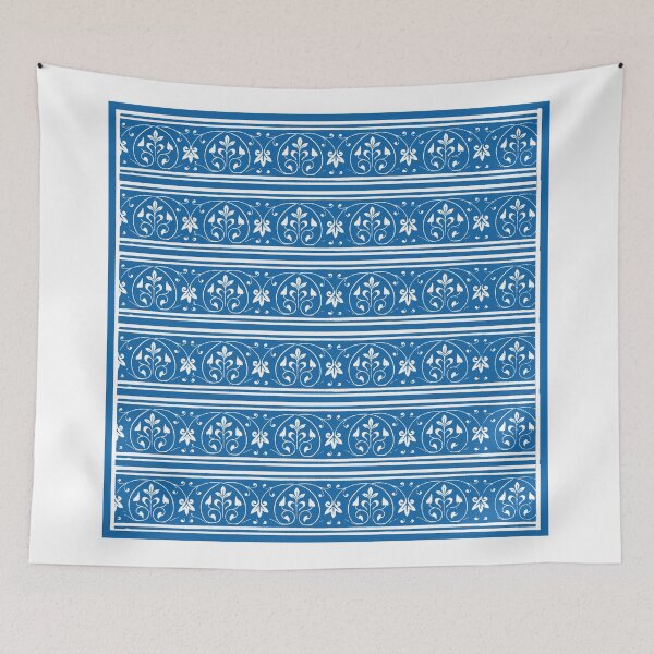 Item preview, Delft Blue and White Stripes designed and sold by Greenbaby.