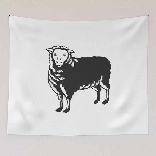 Item preview, Sheep Side View Woodcut designed and sold by patrimonio.