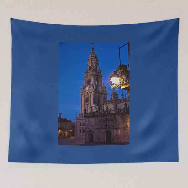 Item preview, Spain. Santiago de Compostela. Cathedral. Bell Tower at night. designed and sold by vadim19.