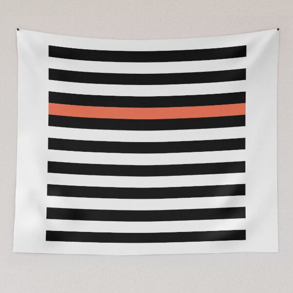 Item preview, Black and White Stripes with One Orange Stripe designed and sold by Greenbaby.