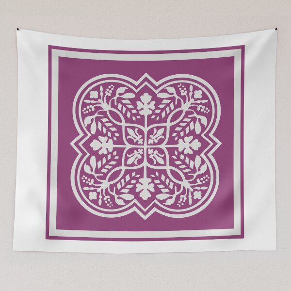 Item preview, Amethyst and Cream Ornate Medallion Pattern designed and sold by Greenbaby.