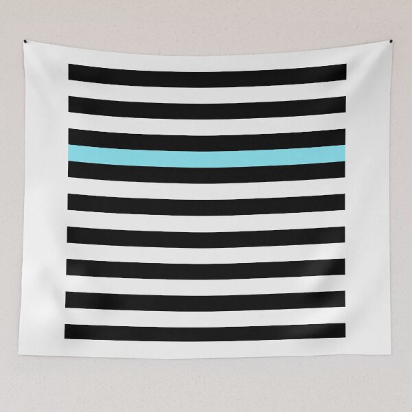 Item preview, Black and White Stripes with One Aqua Stripe designed and sold by Greenbaby.