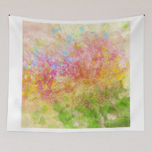 Item preview, Abstract Flower Design in Aqua, Pink, Yellow, Green designed and sold by Jessielee72.