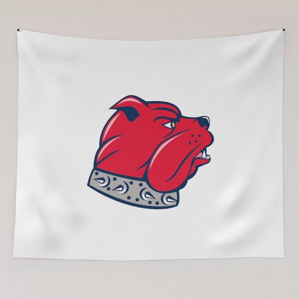 Aperçu de l'œuvre Red Bulldog Head Isolated Cartoon créée et vendue par patrimonio.