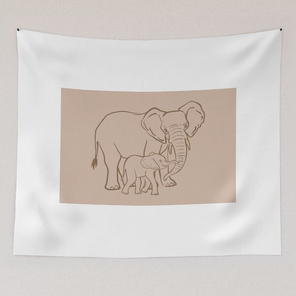 Item preview, Mother & Baby: Elephant designed and sold by Peppermint Narwhal.