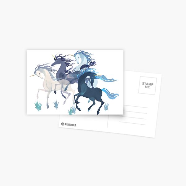 Unicorns Pattern Postcard
