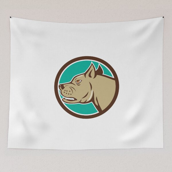 Item preview, Mastiff Dog Mongrel Head Circle Cartoon designed and sold by patrimonio.