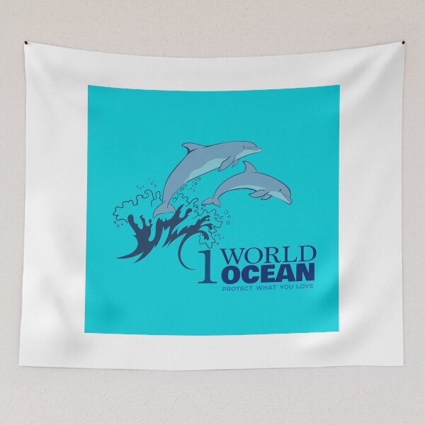 Item preview, 1 World Ocean - Dolphins designed and sold by Peppermint Narwhal.