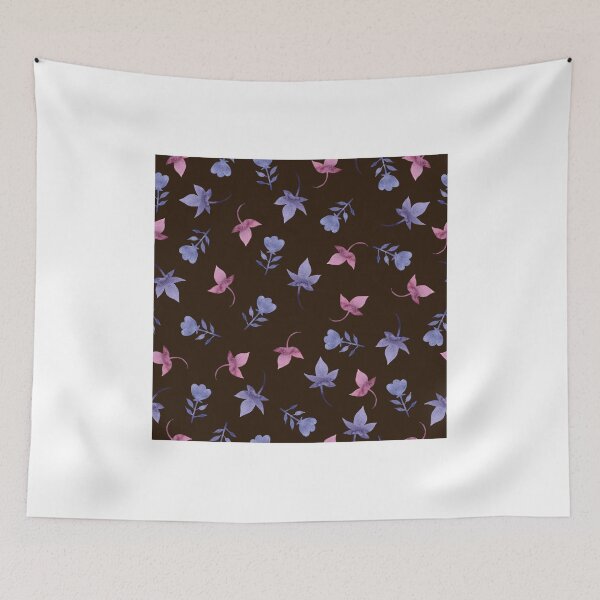 Aperçu de l'œuvre - Cute watercolor flower pattern (black) - créée et vendue par Losenko Mila.