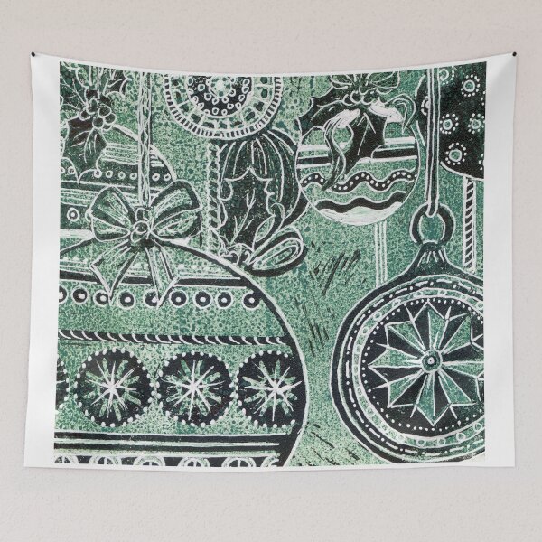 Item preview, Xmas Baubles 5 -  Gelli Plate Print and Ink designed and sold by Heatherian.