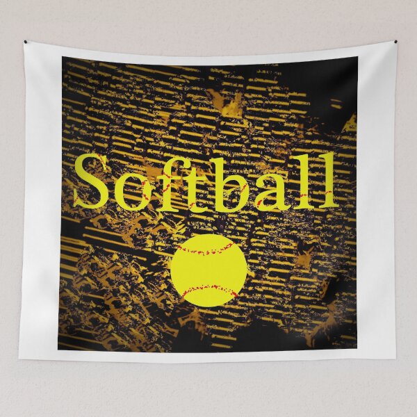 Item preview, Softball in Yellow, Brown, and Black designed and sold by Jessielee72.