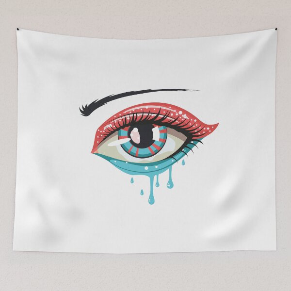 Item preview, Red Blue Colors Eye designed and sold by AnnArtshock.