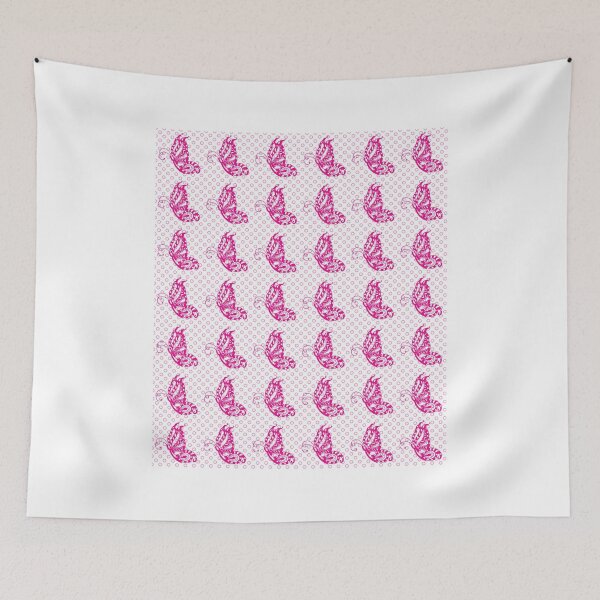 Item preview, Fluttering Butterflies - Hot Pink And White designed and sold by dahlymama.