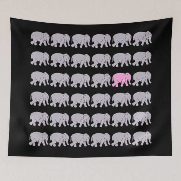 Item preview, Grey Elephants with One Pink One designed and sold by Greenbaby.