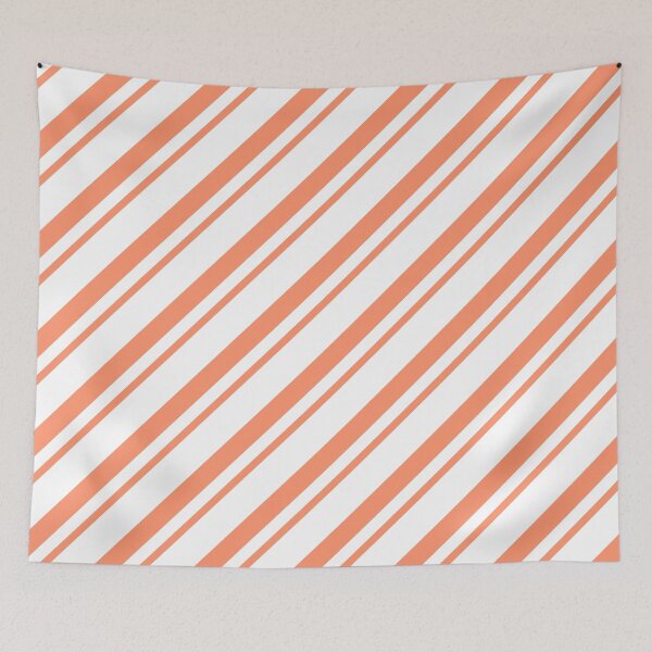 Item preview, Coral Thin Diagonal Stripes designed and sold by ImageNugget.