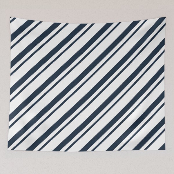 Item preview, Navy Thin Diagonal Stripes designed and sold by ImageNugget.