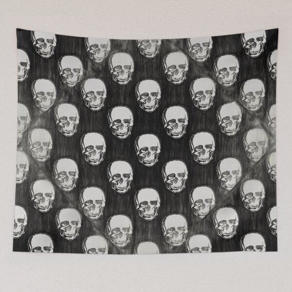 Item preview, Skulls Drawing Pattern designed and sold by bloomingvine.
