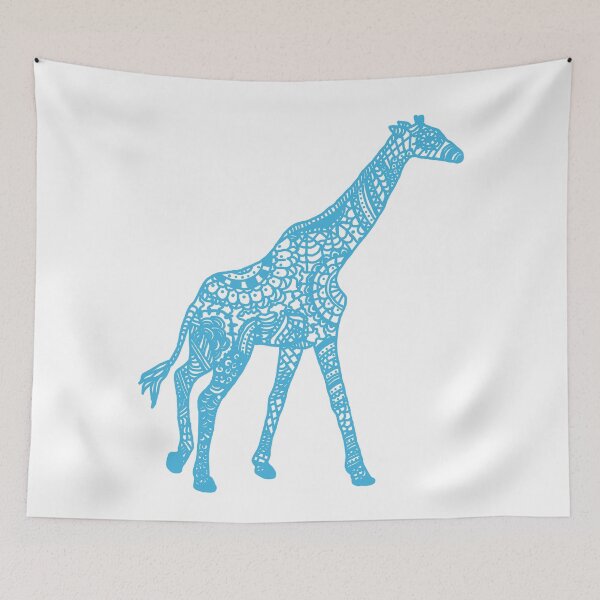 Item preview, Printed Giraffe - Blue designed and sold by eliannadraws.