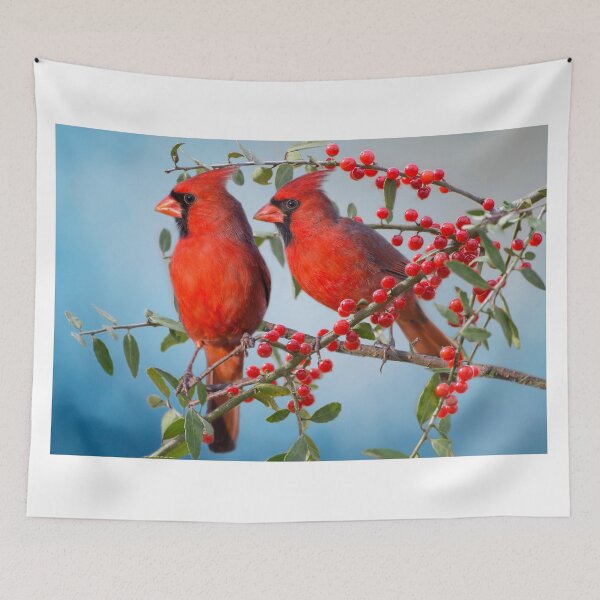 Item preview, Red Birds and Red Berries designed and sold by Bonnie T.  Barry.