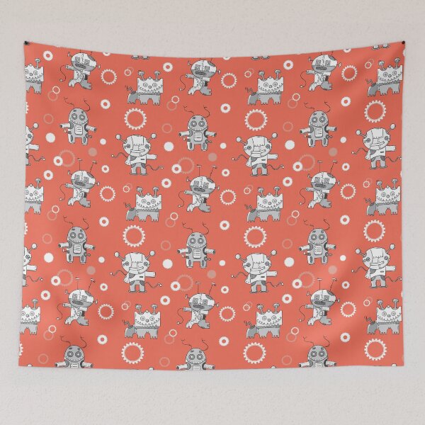 Item preview, Pattern with robots. designed and sold by Voron4ihina.