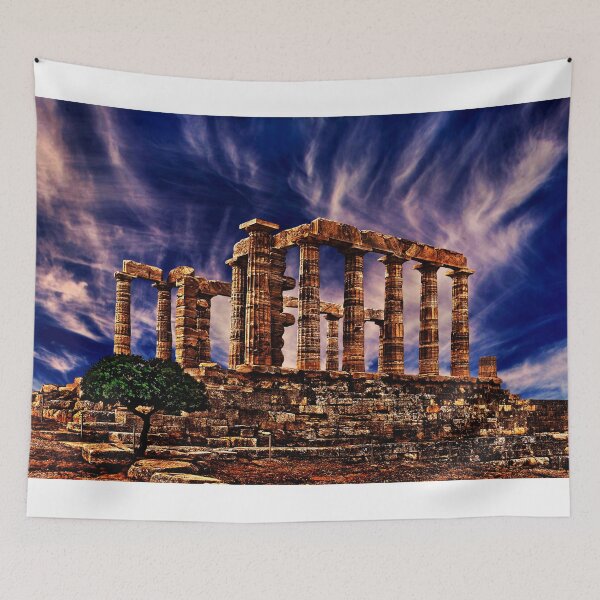 Item preview, Temple Of Poseidon Greek Ruins Fine Art Print designed and sold by stockfineart.