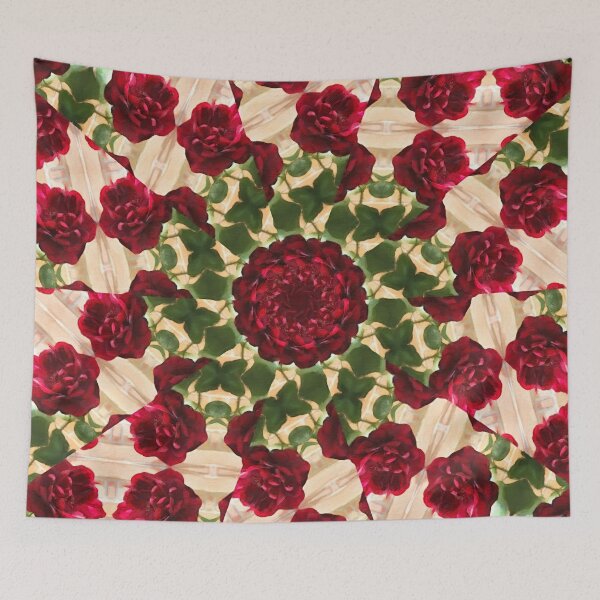 Item preview, Old Red Rose Kaleidoscope 10 designed and sold by TravelPhotoArt.