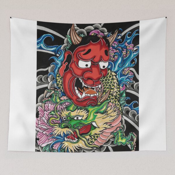 Item preview, Hannya mask and Japanese dragon designed and sold by Adam  Parsons.