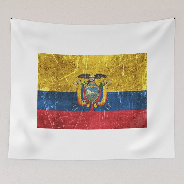 Item preview, Vintage Aged and Scratched Ecuadorian Flag designed and sold by JeffBartels.