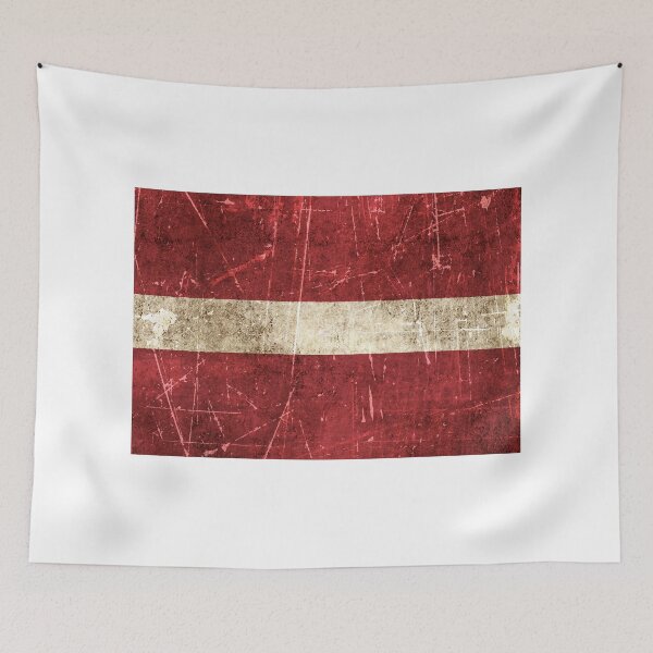 Item preview, Vintage Aged and Scratched Latvian Flag designed and sold by JeffBartels.