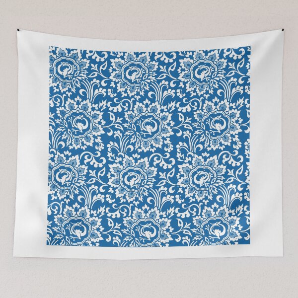 Item preview, Delft Blue and White Floral Pattern designed and sold by Greenbaby.