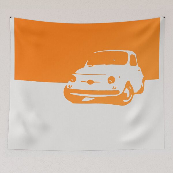Item preview, Fiat 500, 1959 - Orange on white designed and sold by uncannydrive.