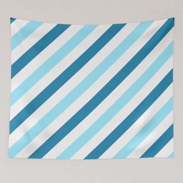 Item preview, Blue-Diagonal-Tinted-White Two-Tone Diagonal Stripes designed and sold by ImageNugget.